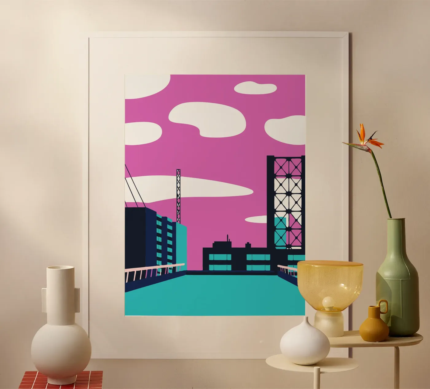 Sur le bâtiment poster de TODAY'S SHOP