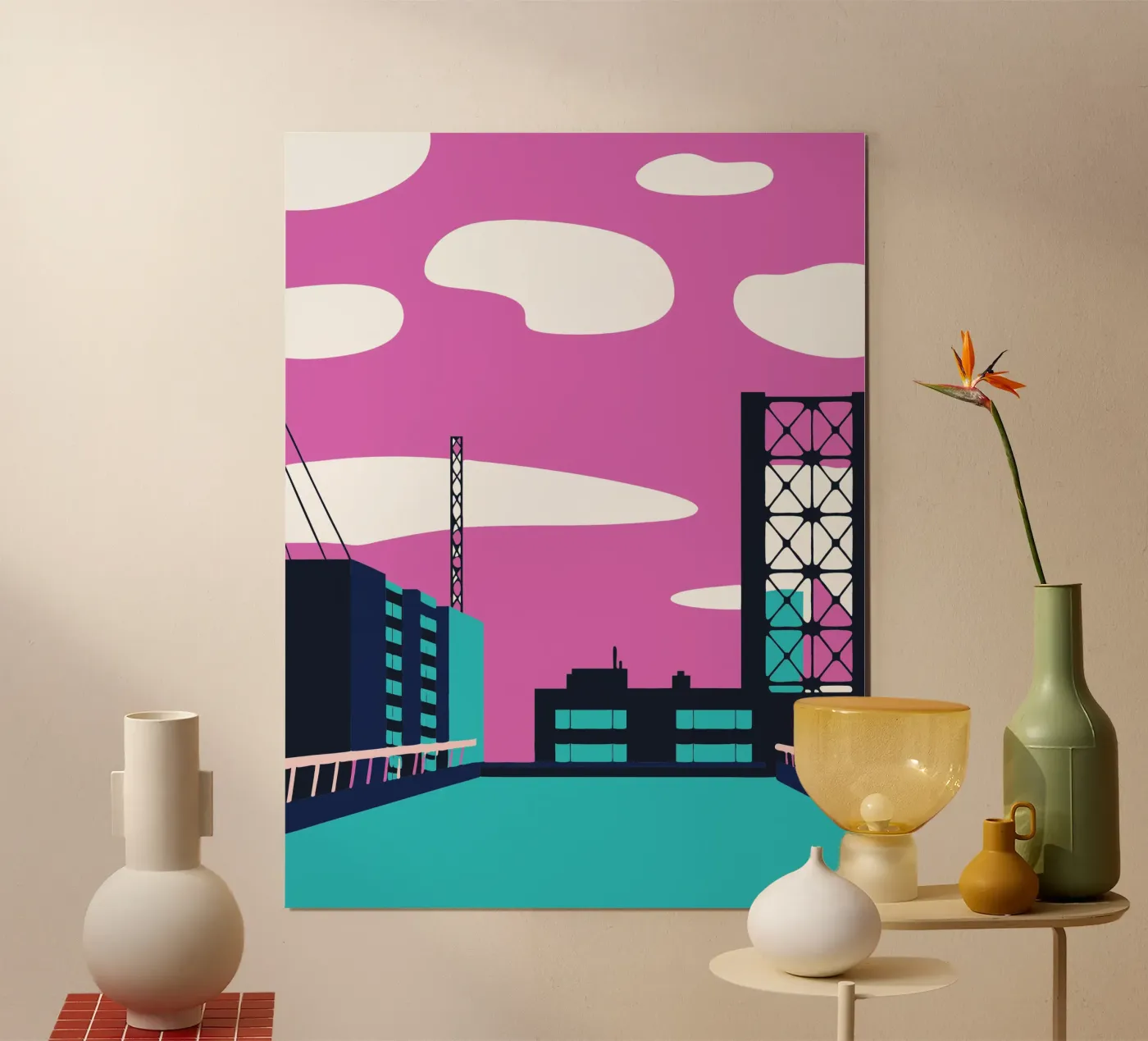 Sur le bâtiment poster de TODAY'S SHOP