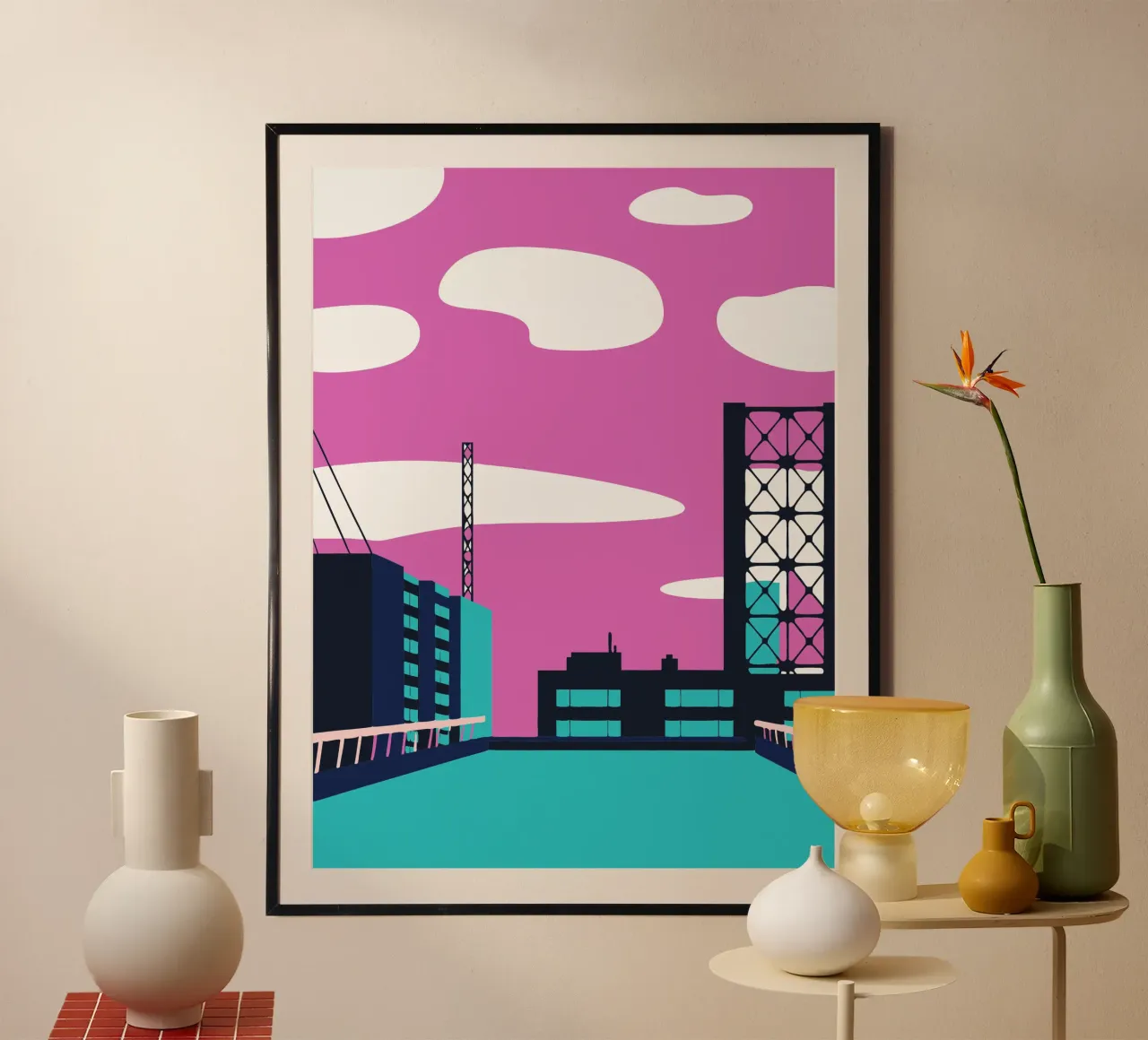Sull'edificio poster con telaio in alluminio da TODAY'S SHOP