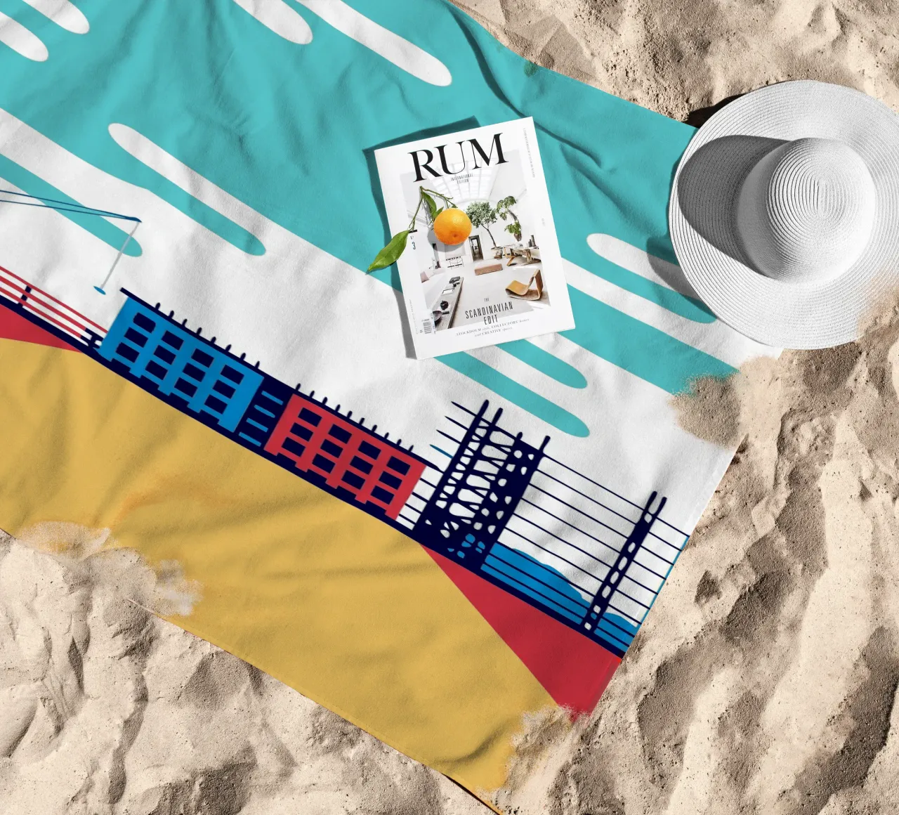 Construction beach towel by TODAY'S SHOP