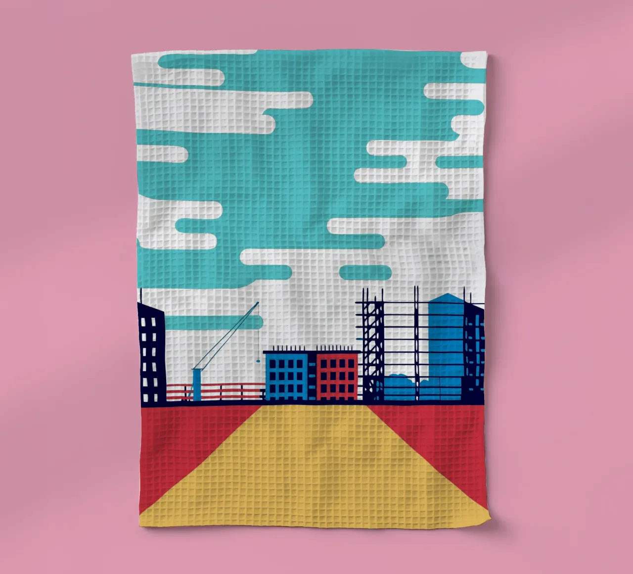 Construction tea towel by TODAY'S SHOP