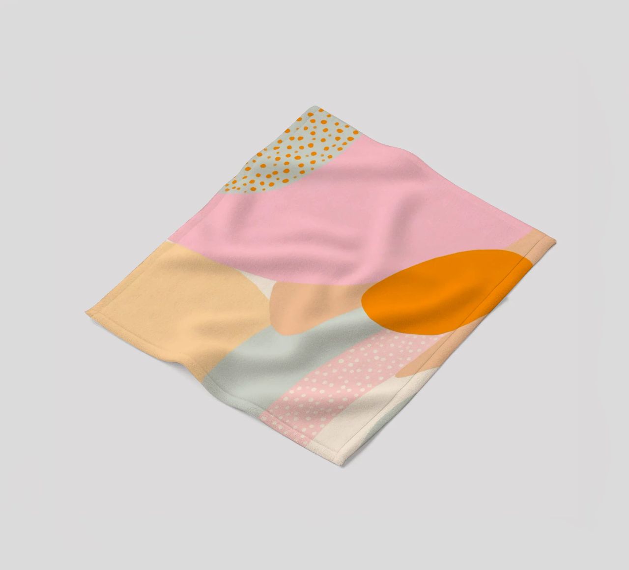 Summer blobs fleece blanket by Carinaprint