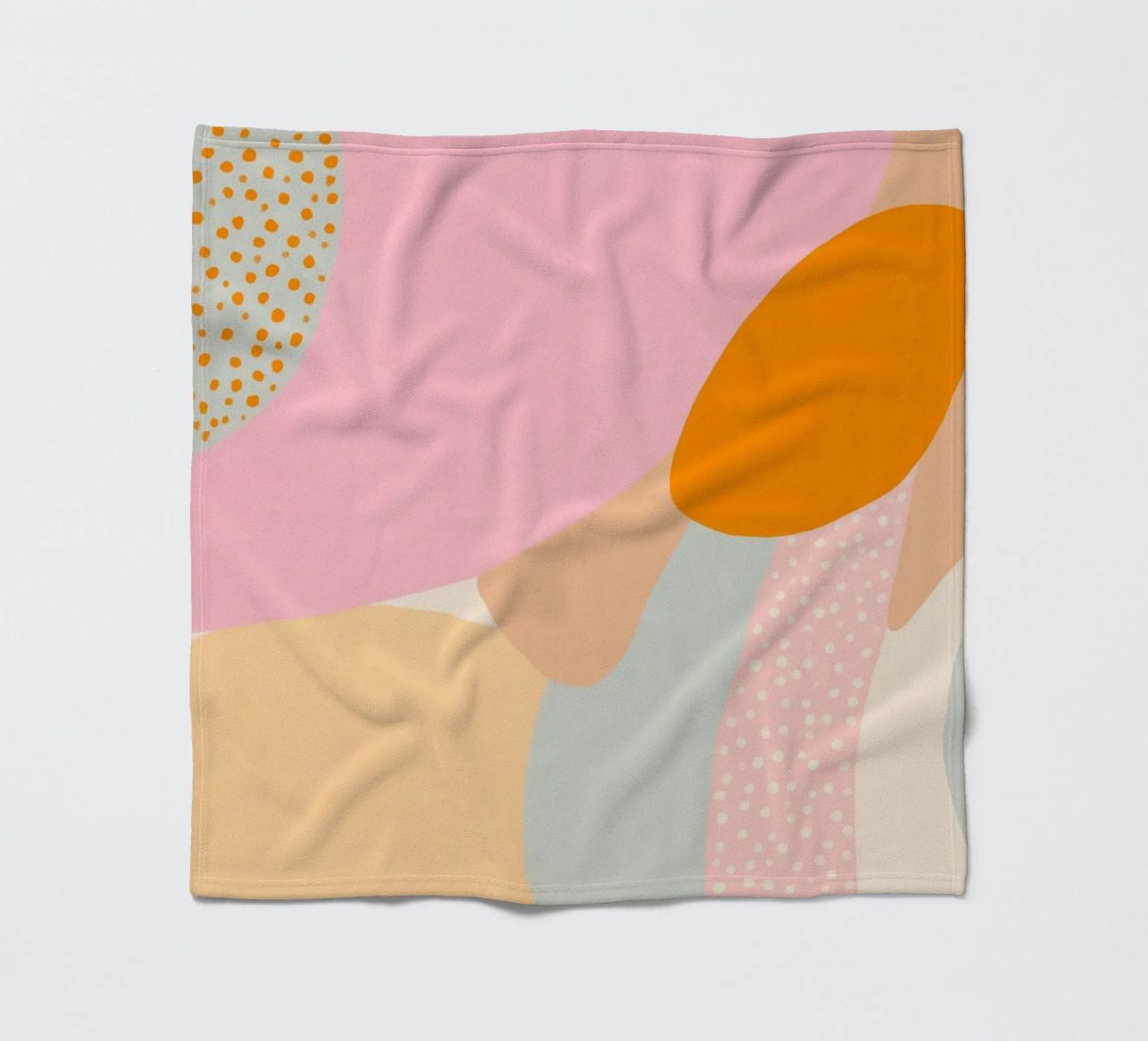 Summer blobs fleece blanket by Carinaprint