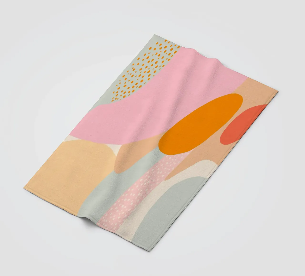 Sommerliche Kleckse Fleecedecke von Carinaprint