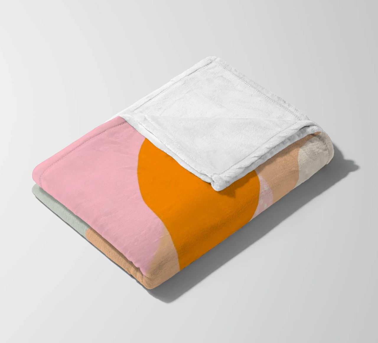 Summer blobs fleece blanket by Carinaprint
