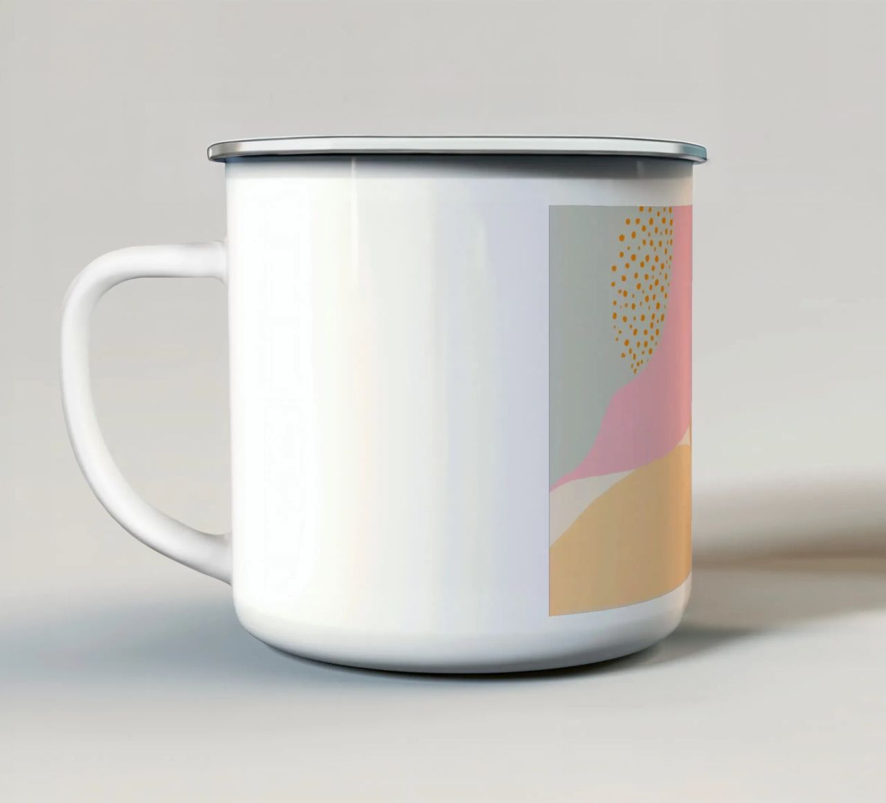 Summer blobs enamel mug by Carinaprint