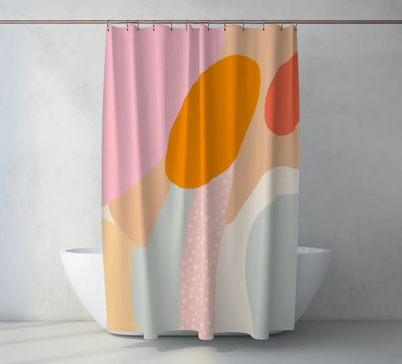 Summer blobs shower curtain by Carinaprint