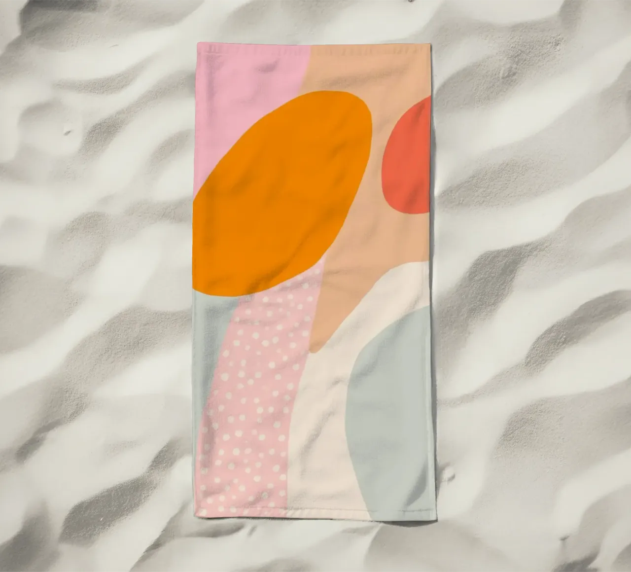Summer blobs beach towel by Carinaprint