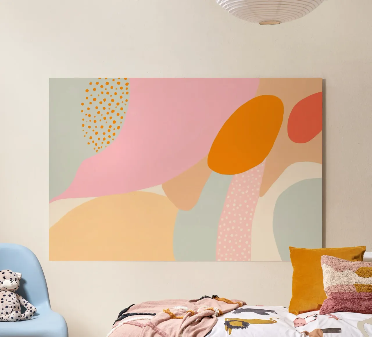 Sommerliche Kleckse Acryl-Glas von Carinaprint