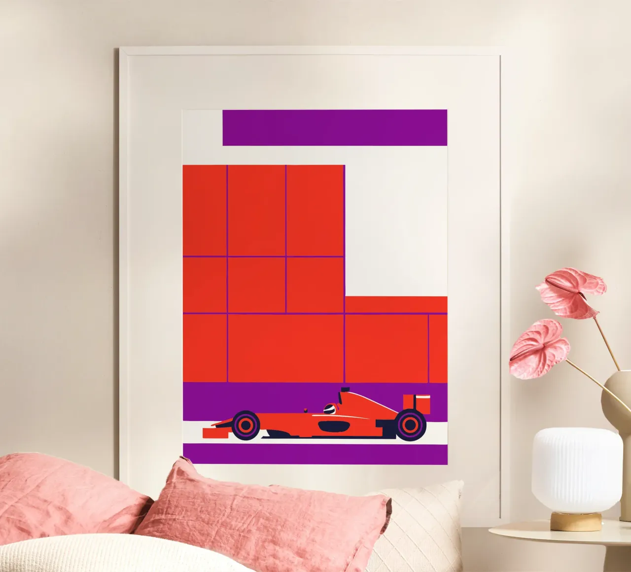 Formula Racing poster con telaio in legno da TODAY'S SHOP