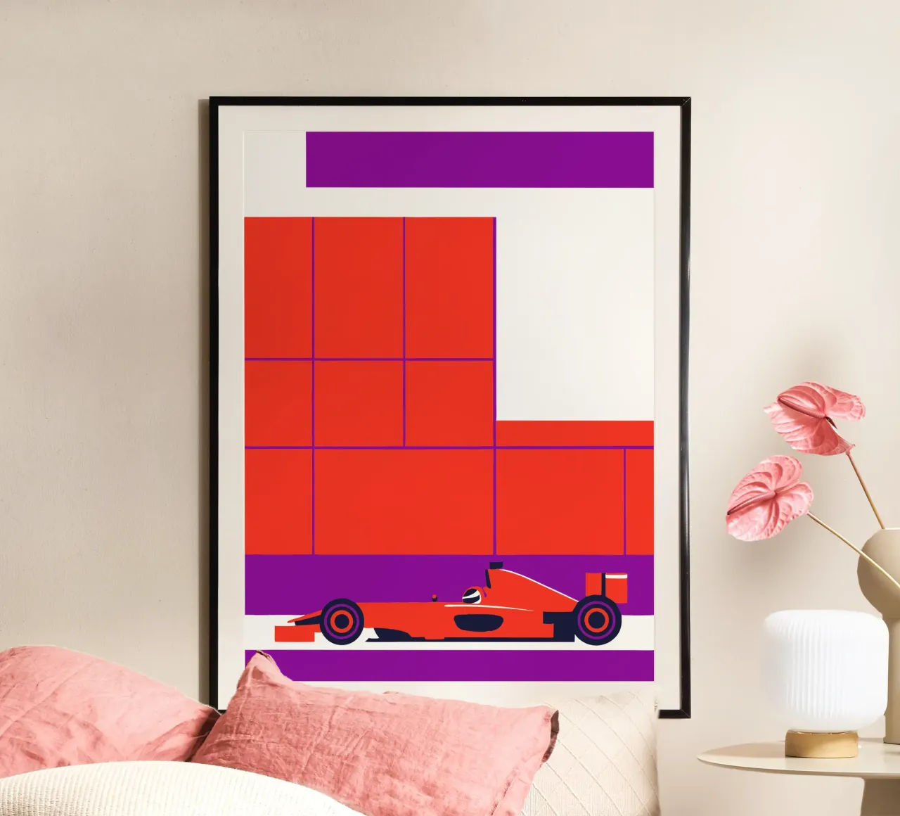 Formula Racing poster con telaio in legno da TODAY'S SHOP