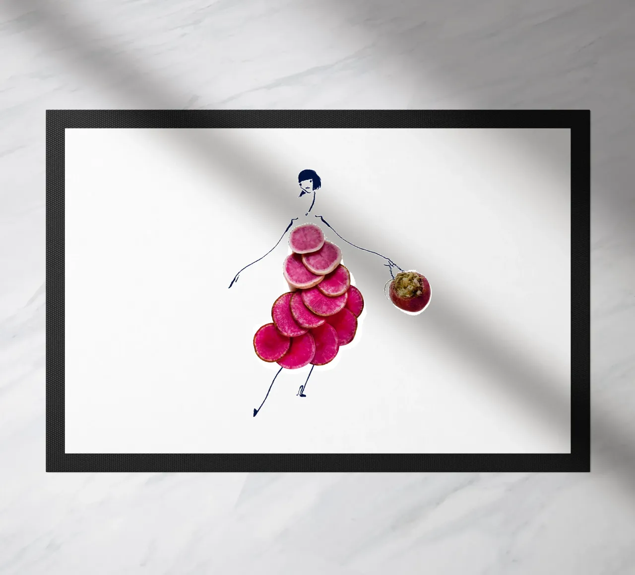 Beet Me doormat by Gretchen Roehrs