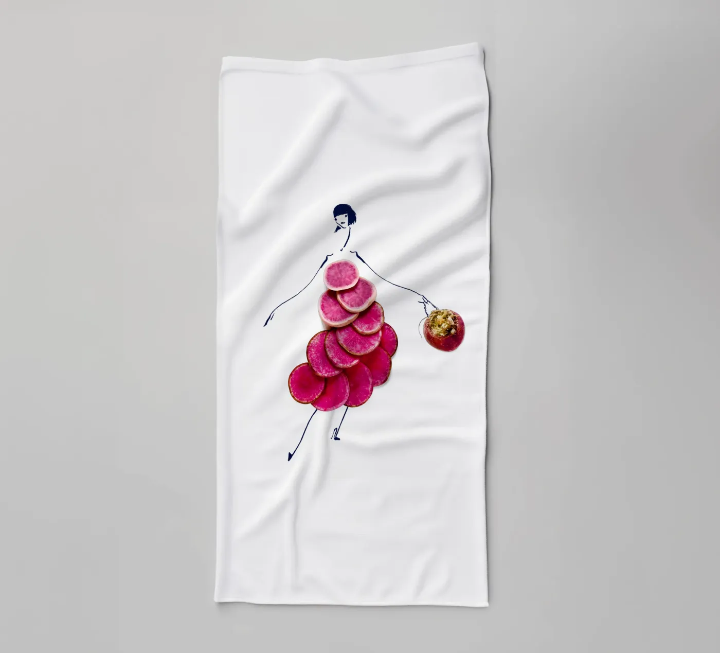 Beet Me towel by Gretchen Roehrs