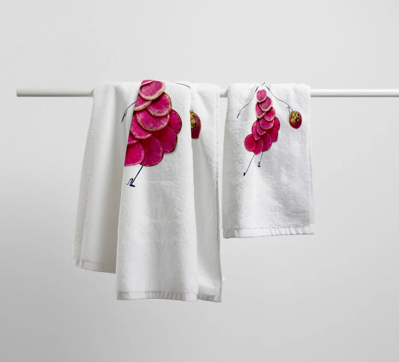 Beet Me towel by Gretchen Roehrs