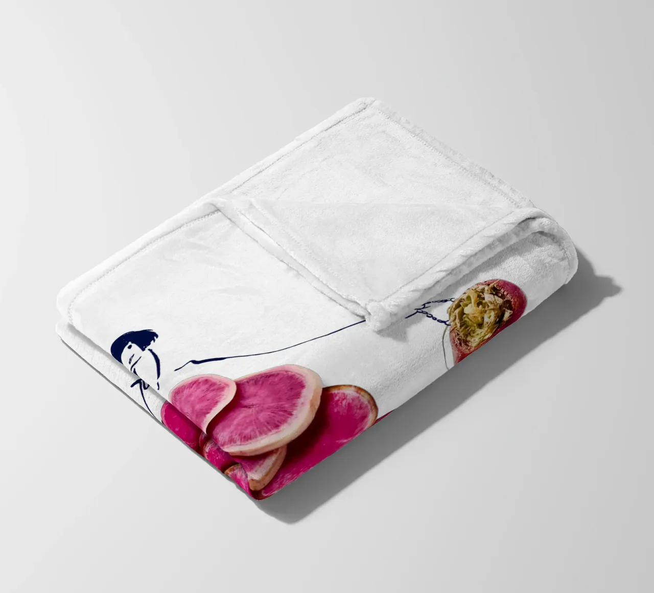 Beet Me fleece blanket by Gretchen Roehrs