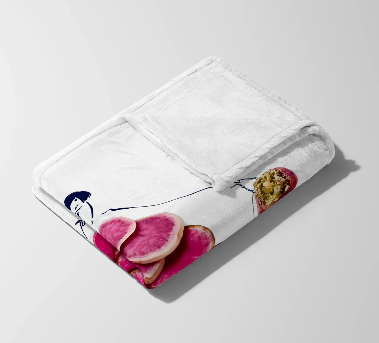 Beet Me fleece blanket by Gretchen Roehrs
