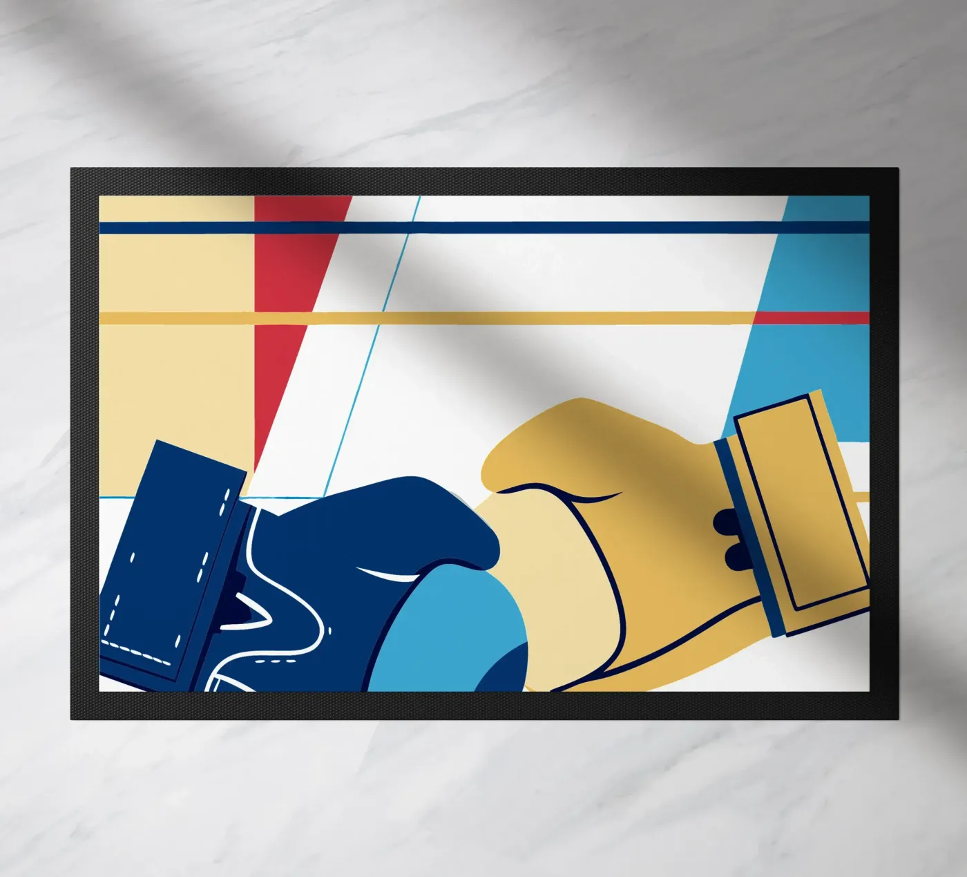 Boxing gloves doormat by TODAY'S SHOP