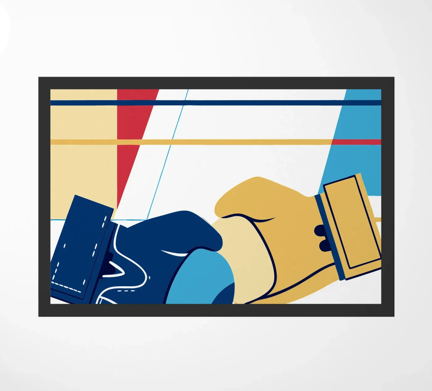 Boxing gloves doormat by TODAY'S SHOP