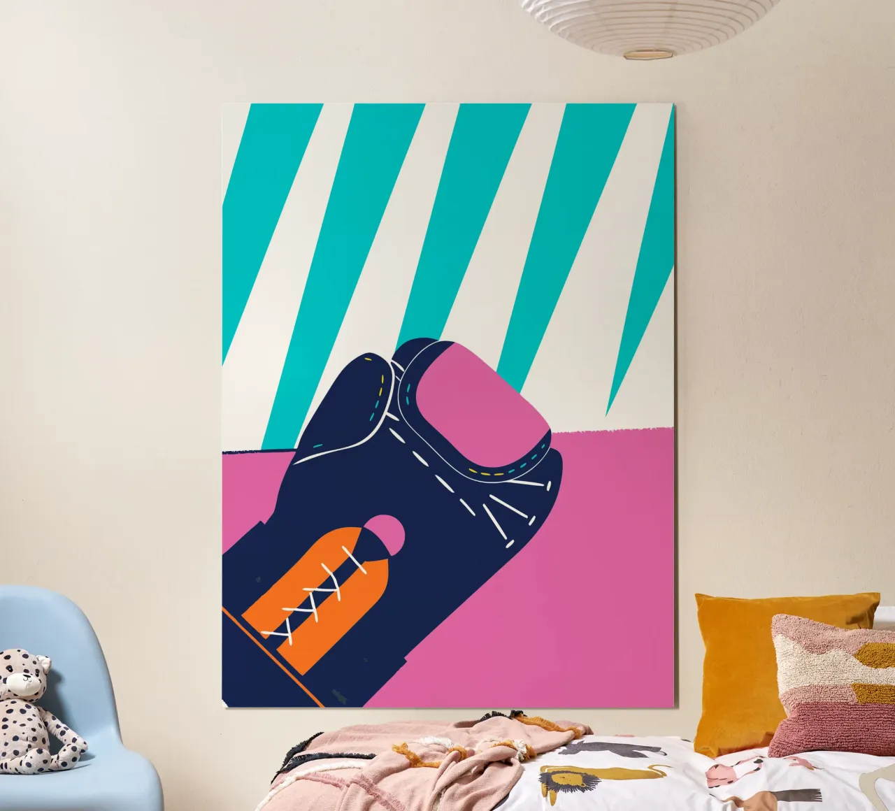 Guanti da boxe poster con telaio in plastica da TODAY'S SHOP