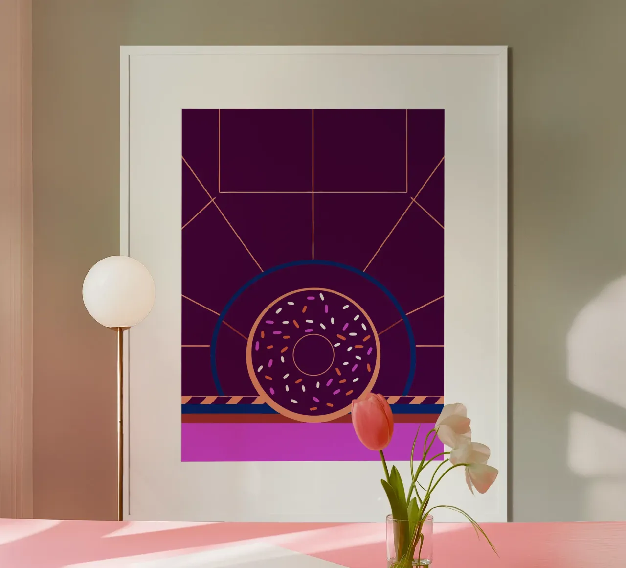 Ciambelle moderne poster con telaio in legno da TODAY'S SHOP