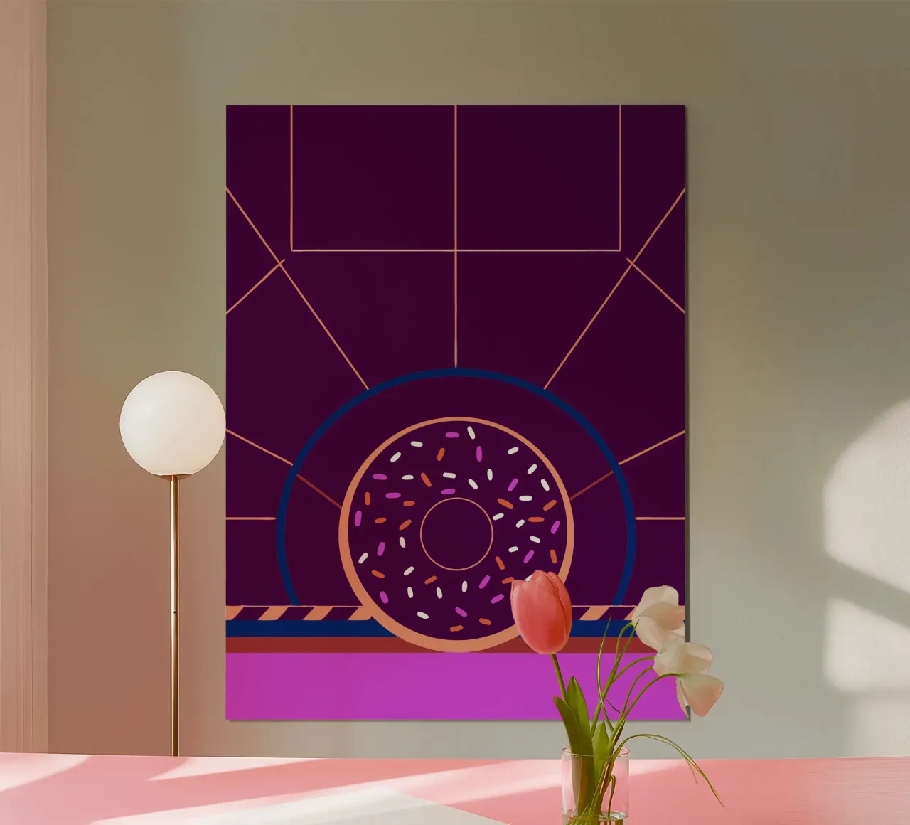 Ciambelle moderne poster con telaio in legno da TODAY'S SHOP