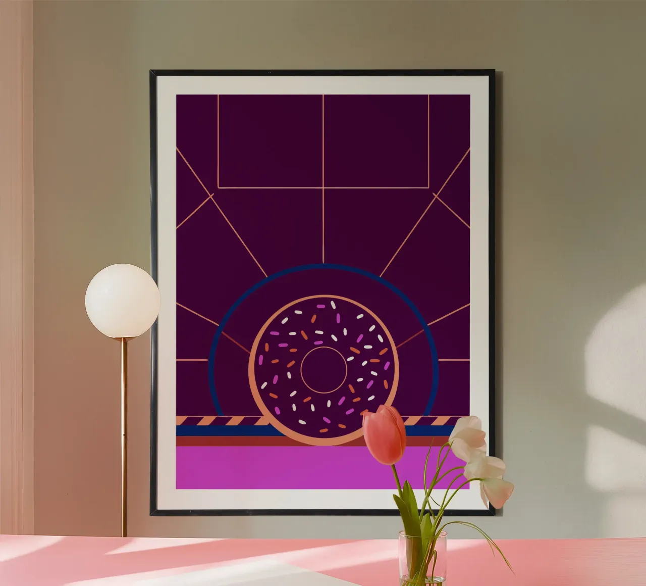Ciambelle moderne poster con telaio in legno da TODAY'S SHOP