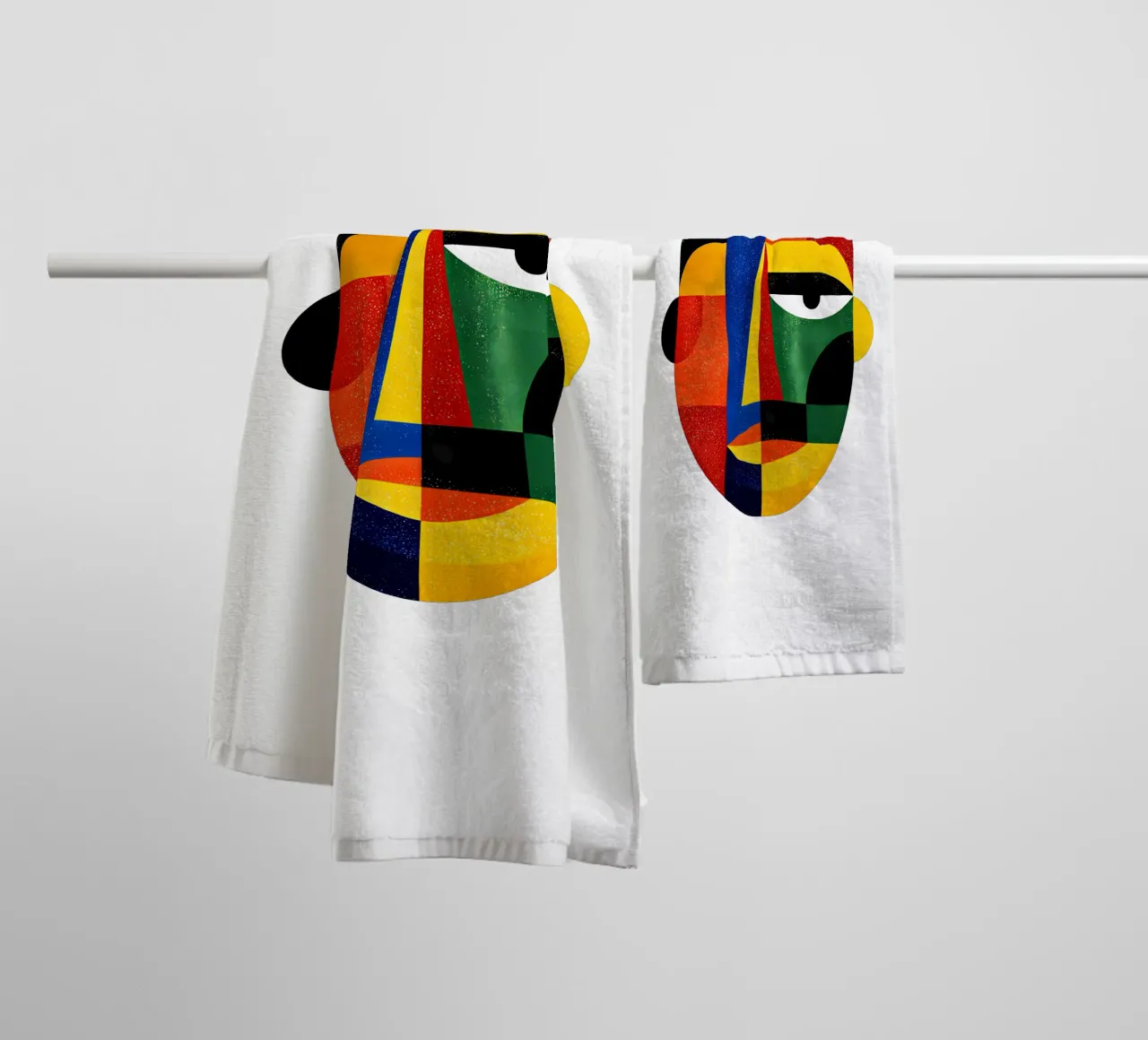 Geometric Abstract Face Trending Now towel by Urban Life
