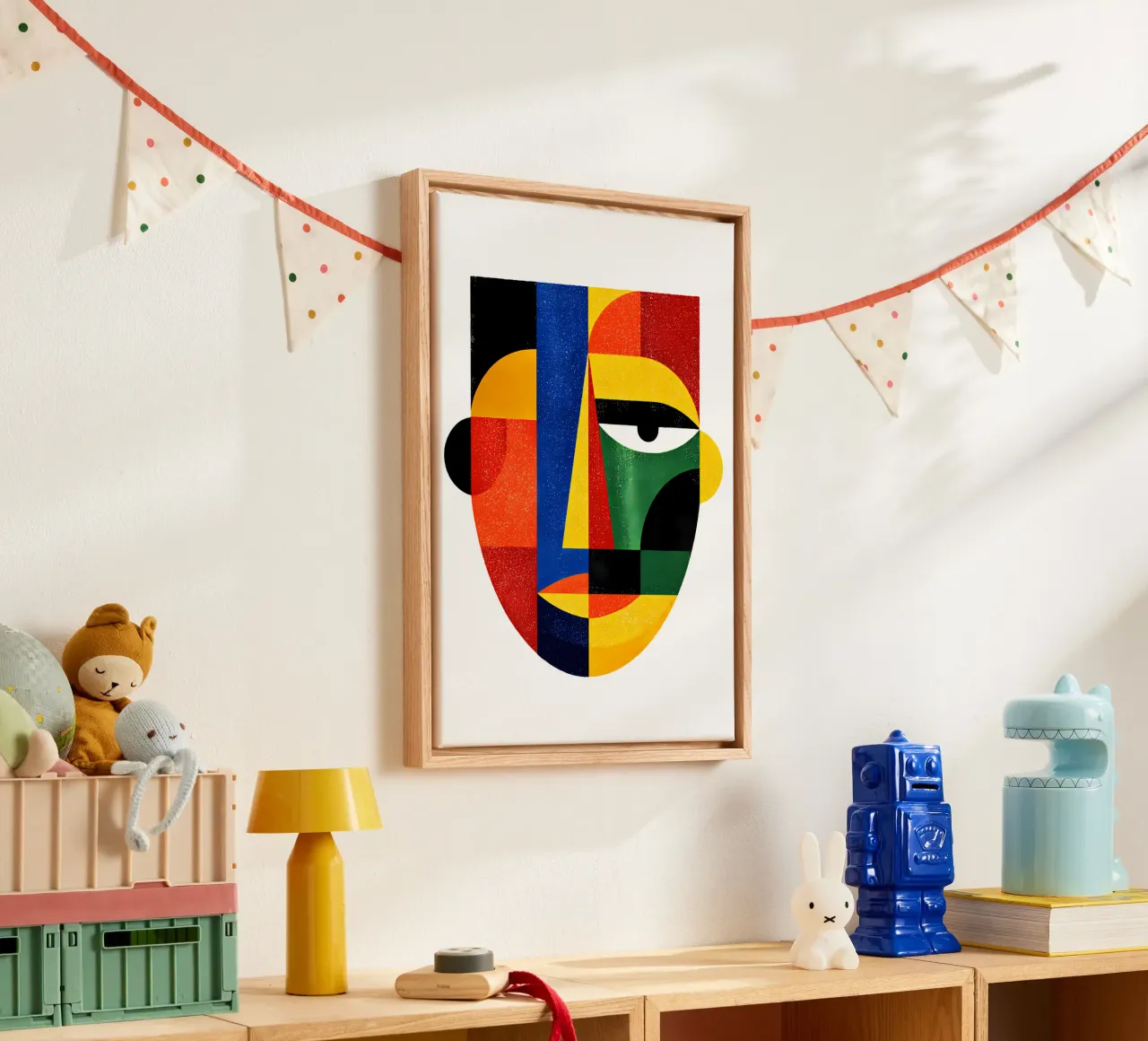 Geometric Abstract Face Trending Now canvas by Urban Life