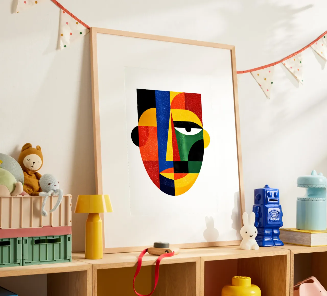 Geometric Abstract Face Trending Now poster by Urban Life