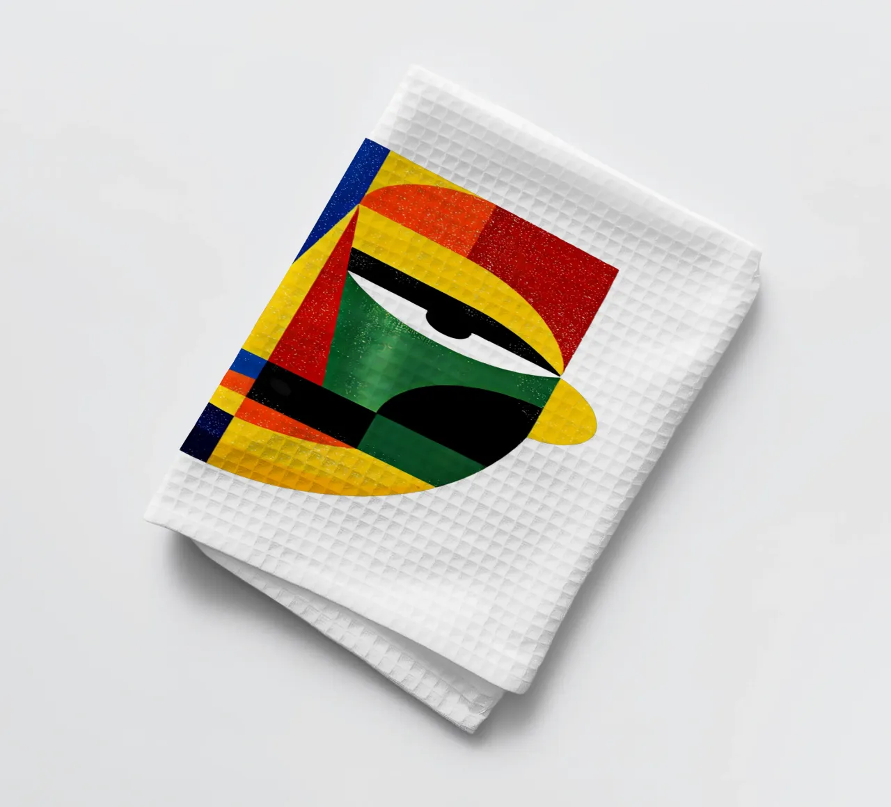 Geometric Abstract Face Trending Now (Visage abstrait géométrique) torchon de Urban Life