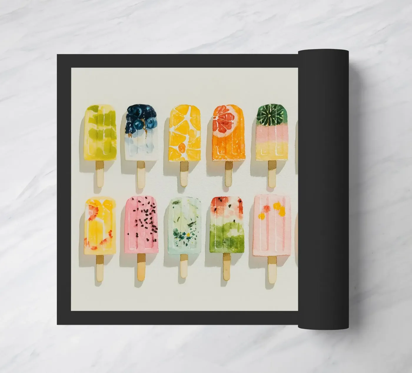 Fruity ice cream joy Fußmatte von Carinaprint