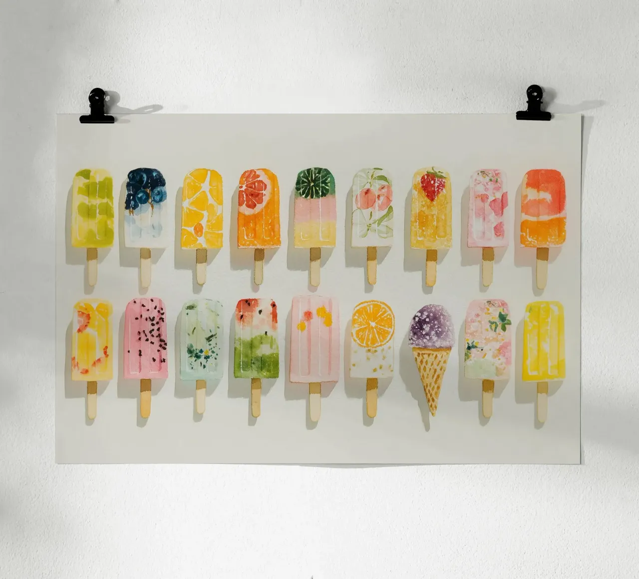 Le plaisir d'une glace fruitée poster de Carinaprint