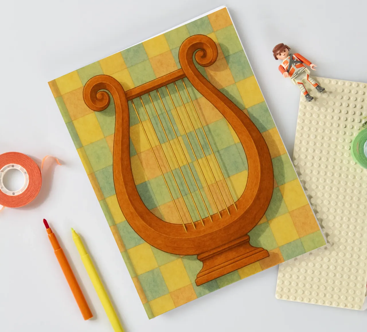 lyre imagination painting drawing art notebook by the gendels