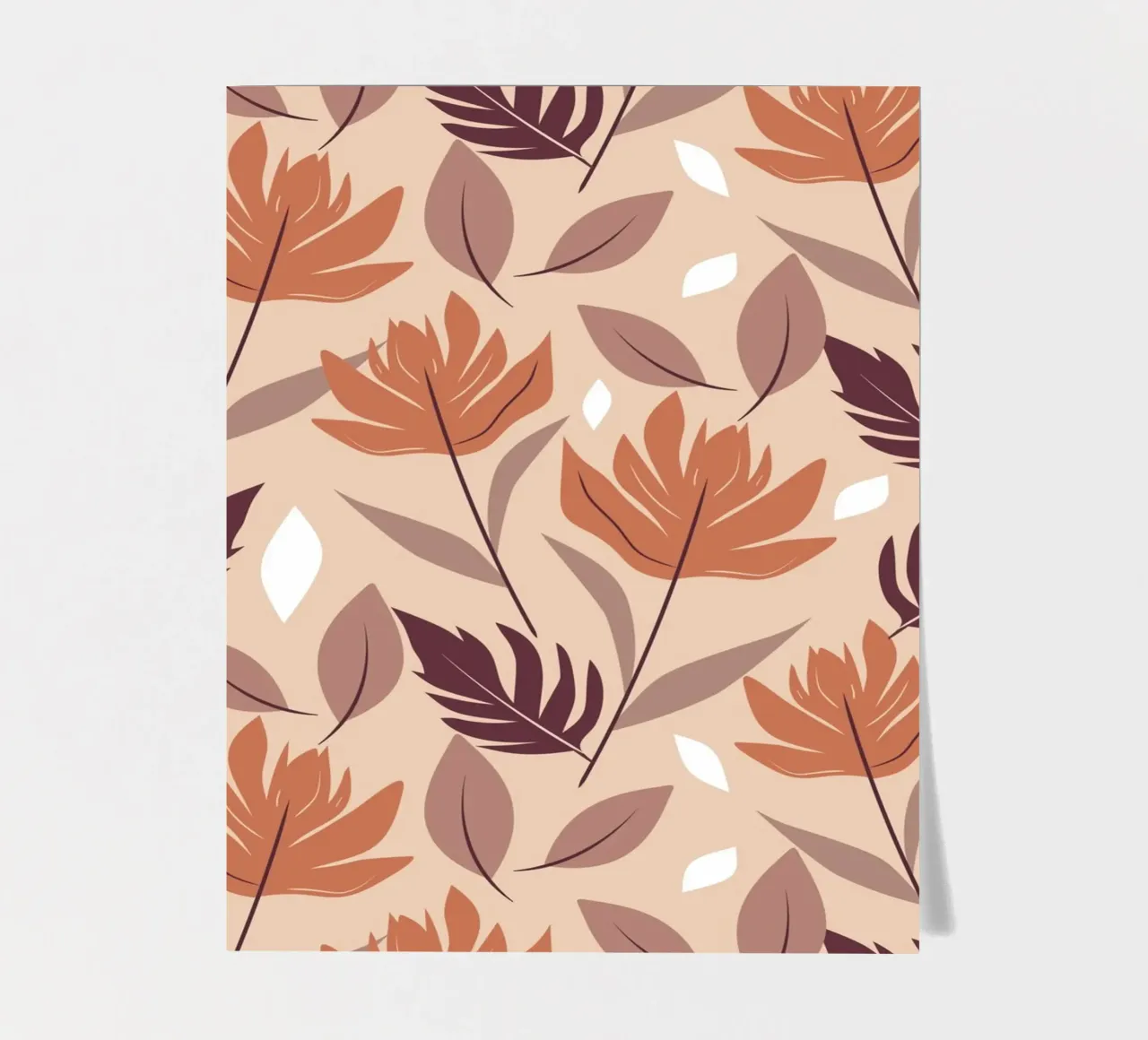 Rust & Mocha Leaves sticker sheet by Kintsugi99