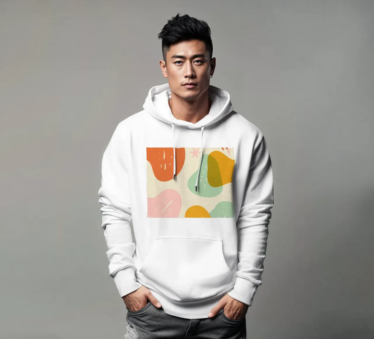 Miscela di colori spensierati felpa con cappuccio da Kintsugi99