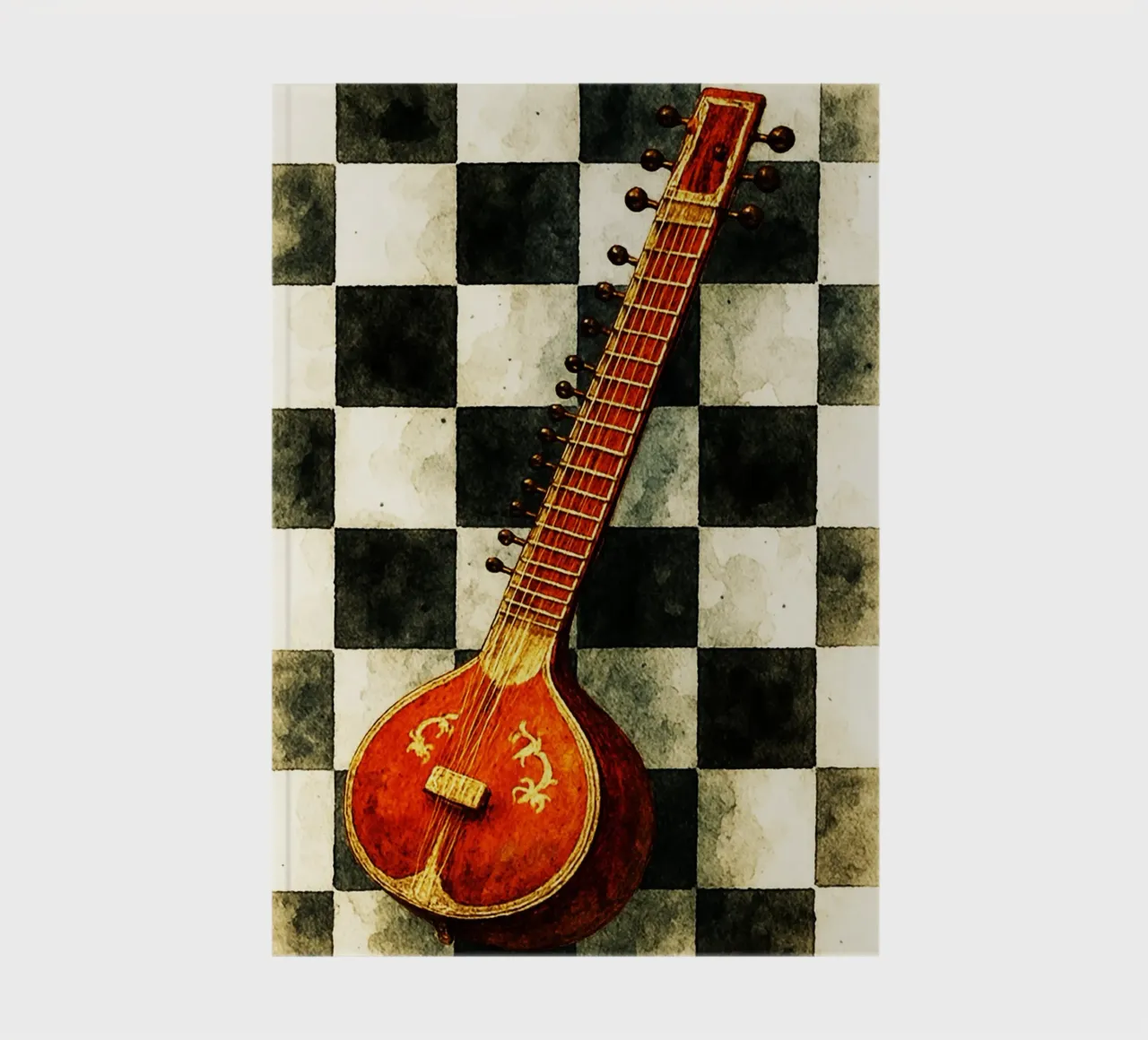 sitar imagination painting drawing art notebook by the gendels