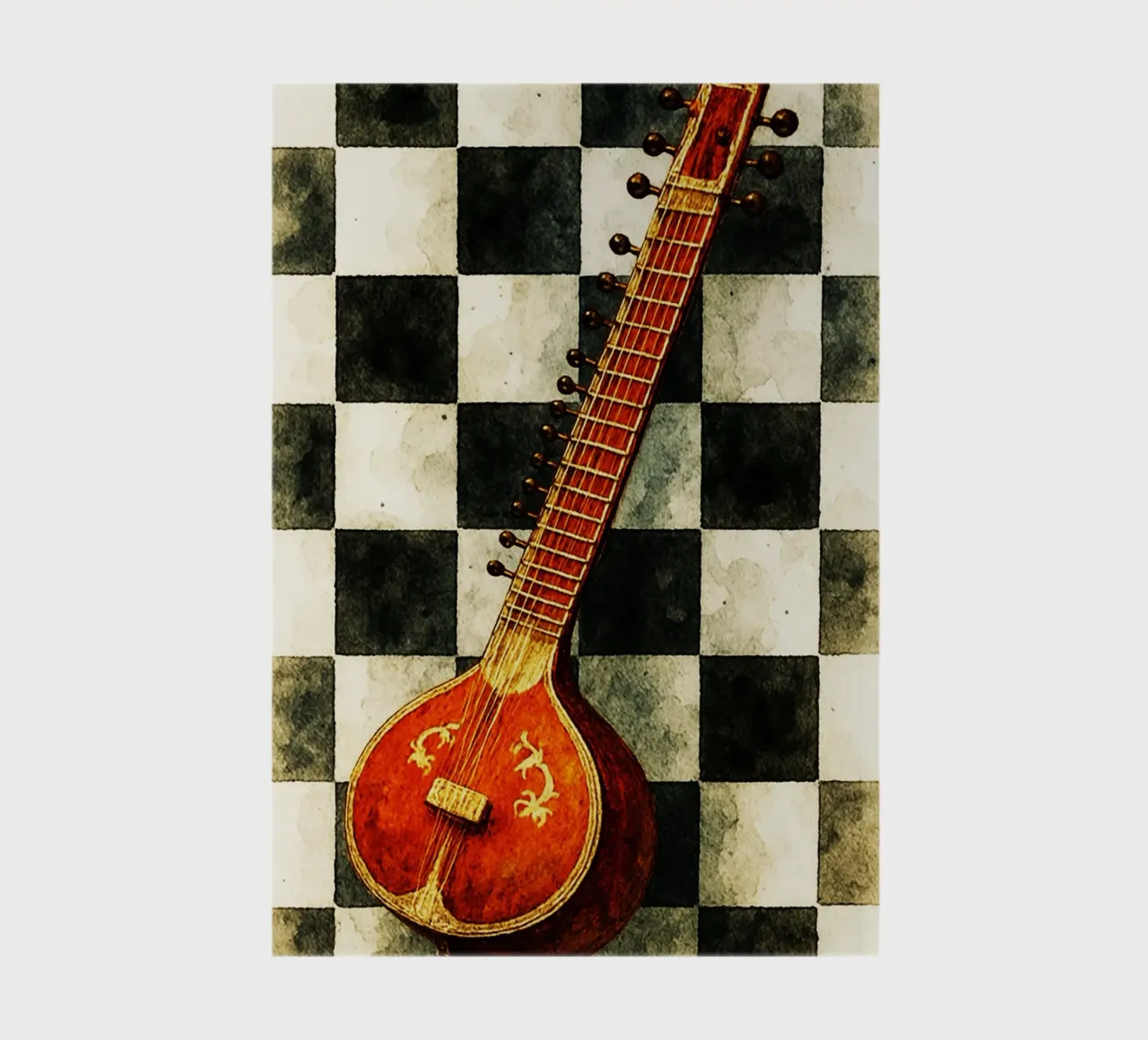 sitar imagination painting drawing art notebook by the gendels