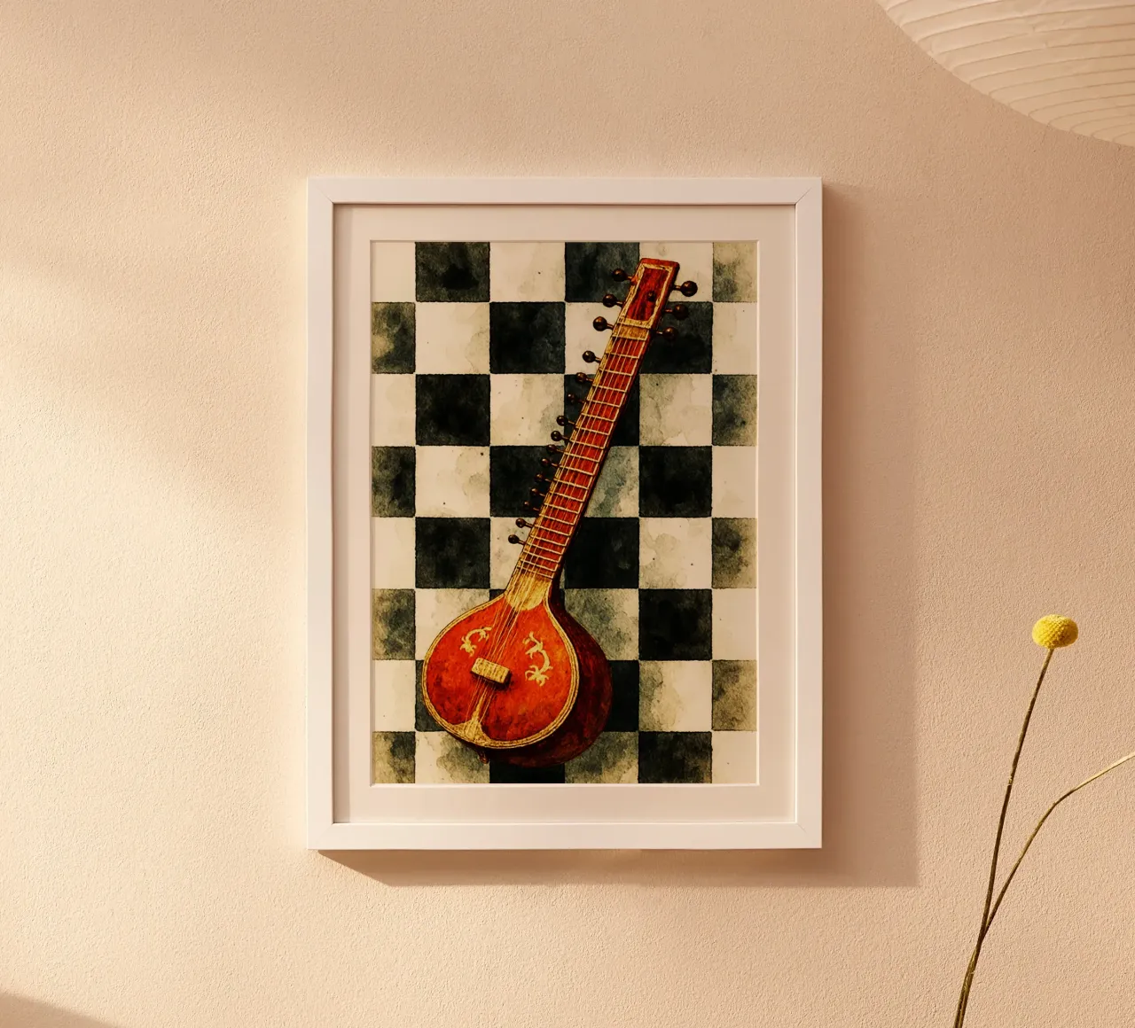 Sitar Phantasie Malerei Zeichnung Kunst Poster von the gendels