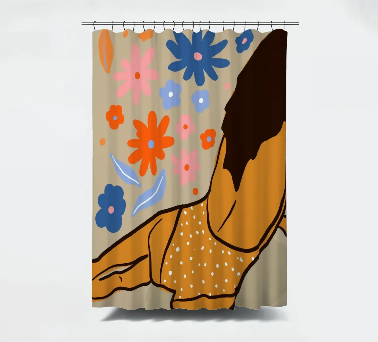 Laid-Back Summer Vibes Duschvorhang von Kintsugi99