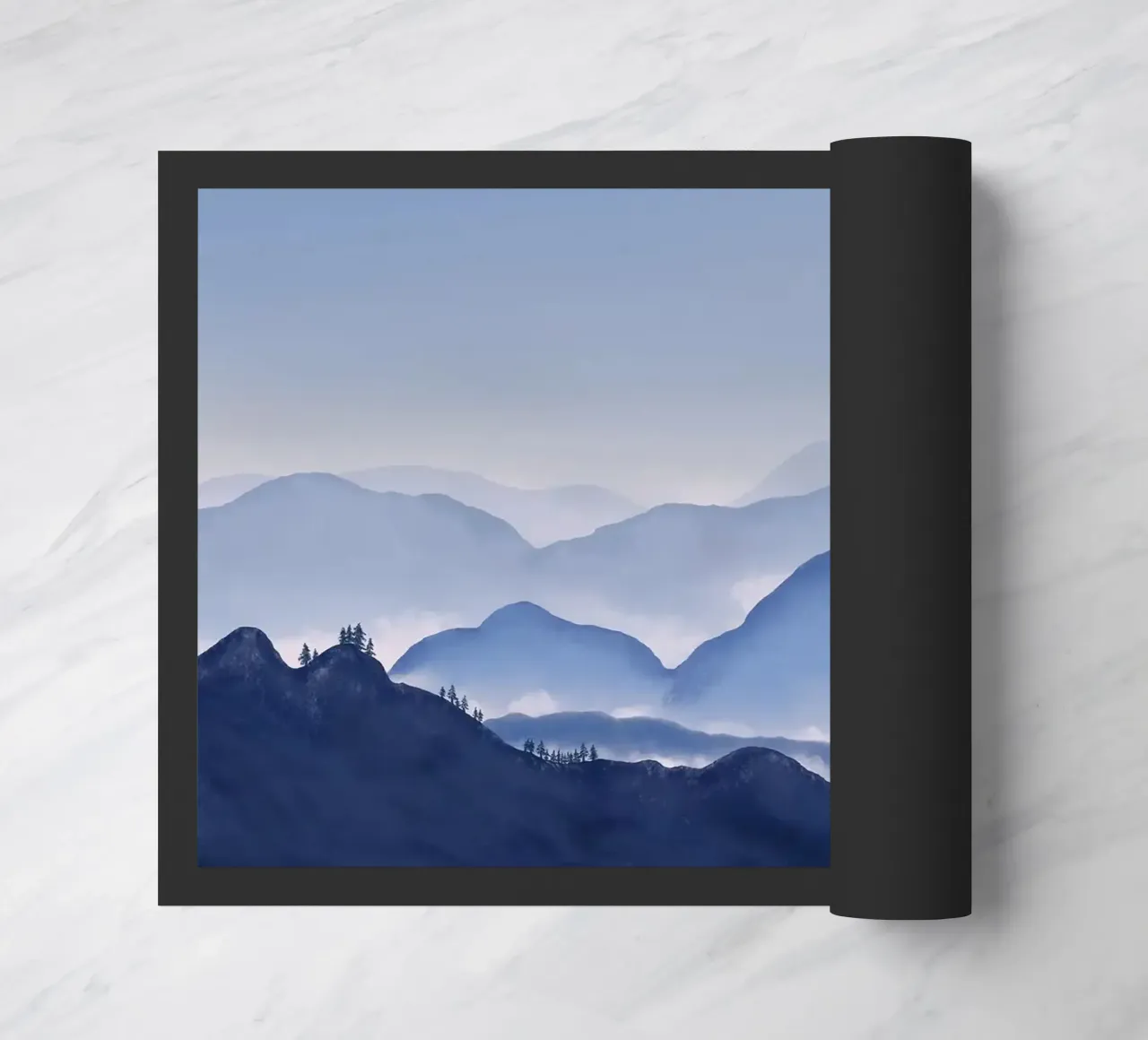 montagne nebbia alberi foresta cielo orizzonte zerbino da Kirsten C Nolan
