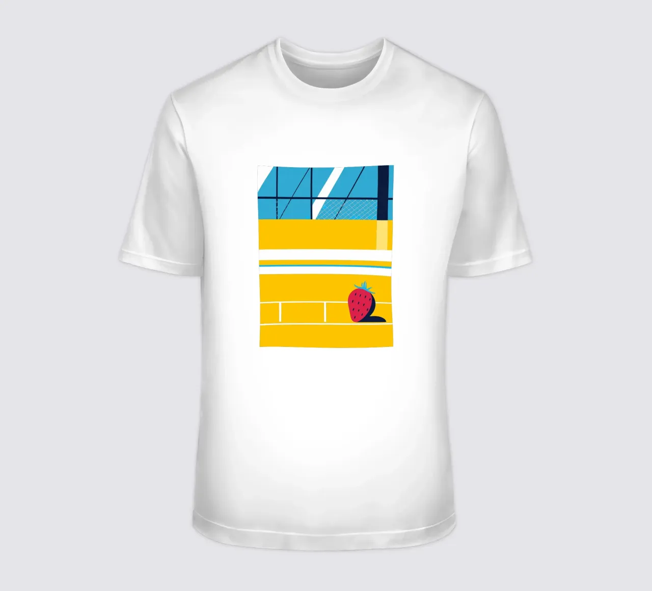 Sfondo giallo fragola t-shirt da TODAY'S SHOP