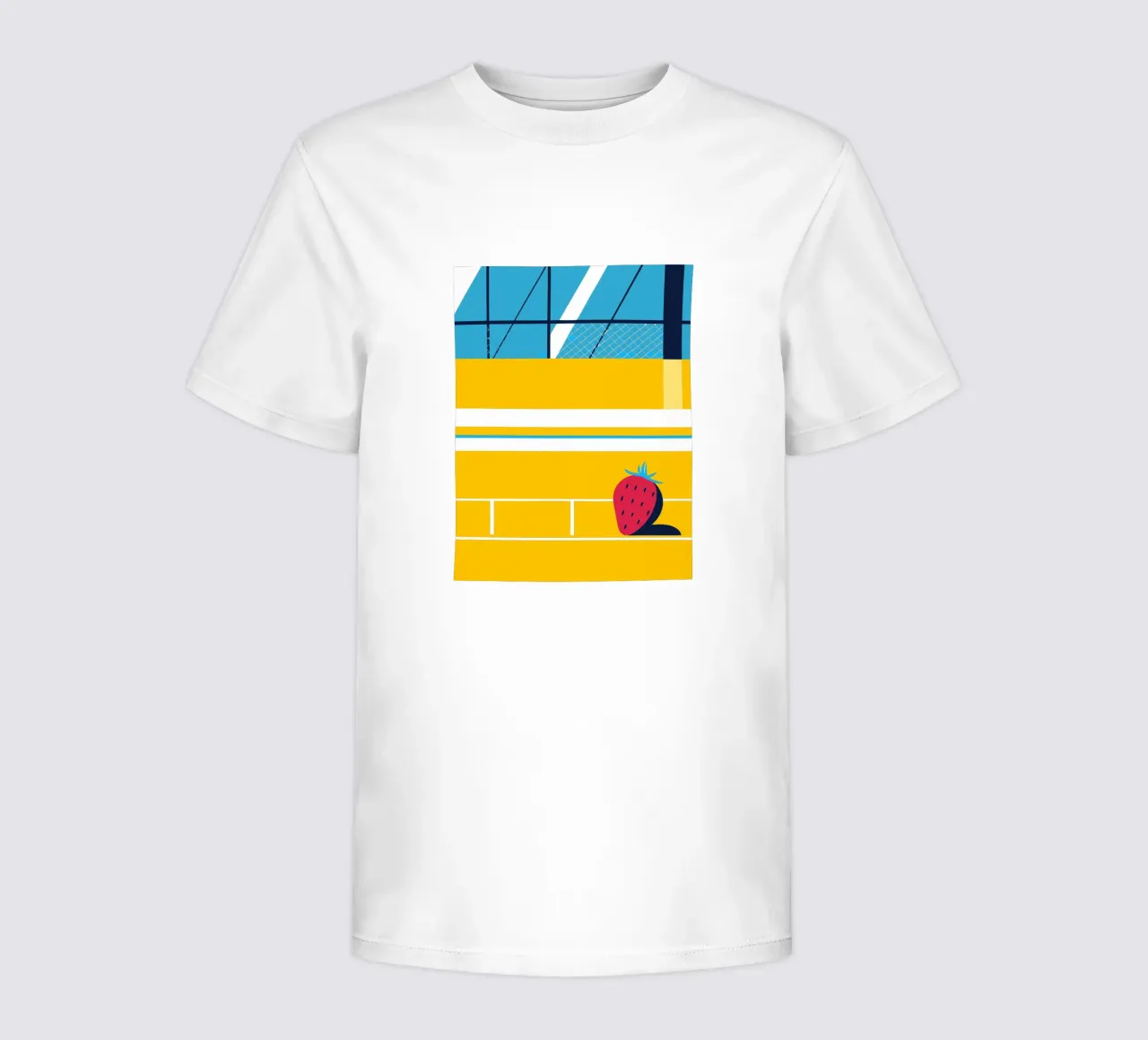 Strawberry Yellow Background kids t-shirt by TODAY'S SHOP