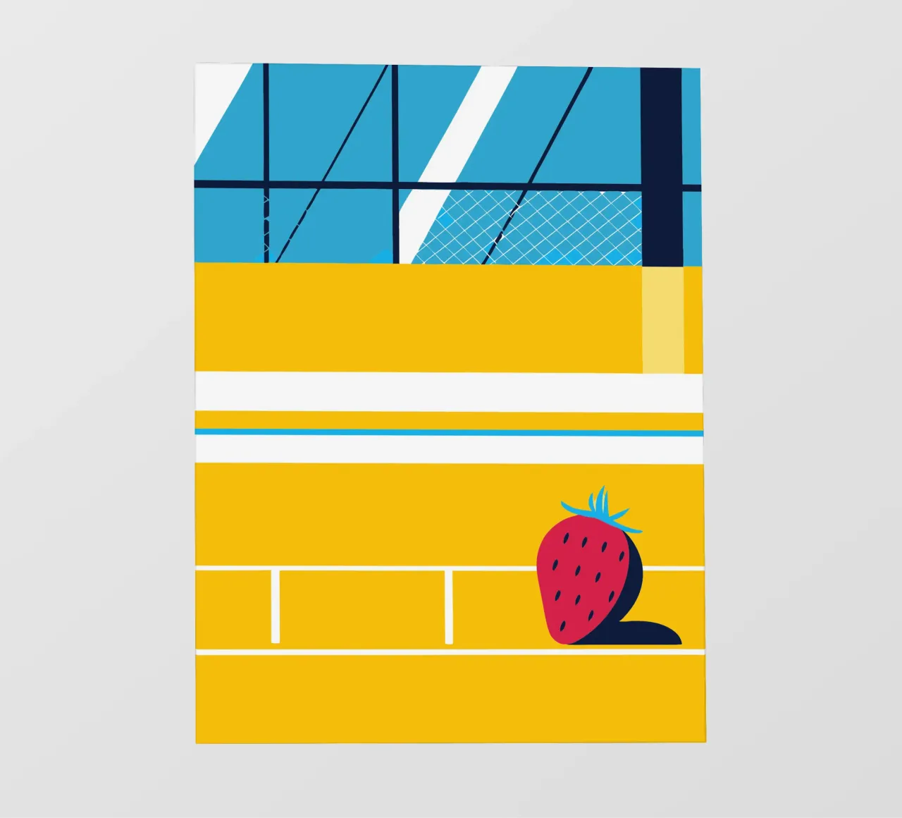 Strawberry Yellow Background photo wallpaper by TODAY'S SHOP