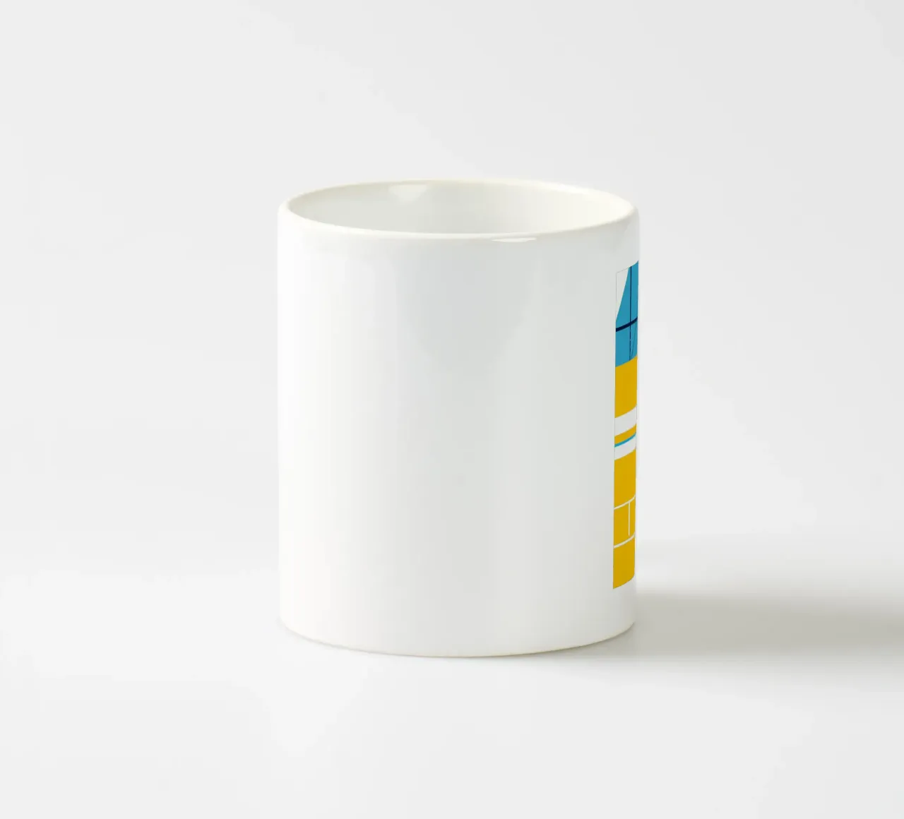 Sfondo giallo fragola tazza in ceramica da TODAY'S SHOP