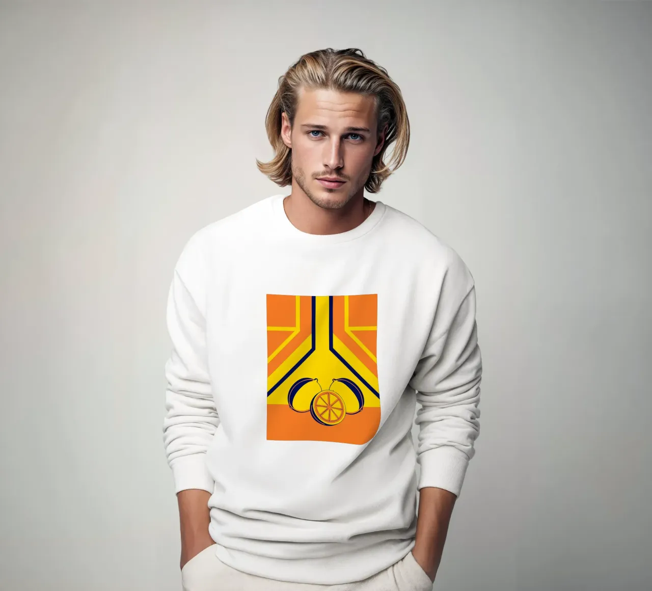 Gelbe Zitrone Sweatshirt von TODAY'S SHOP