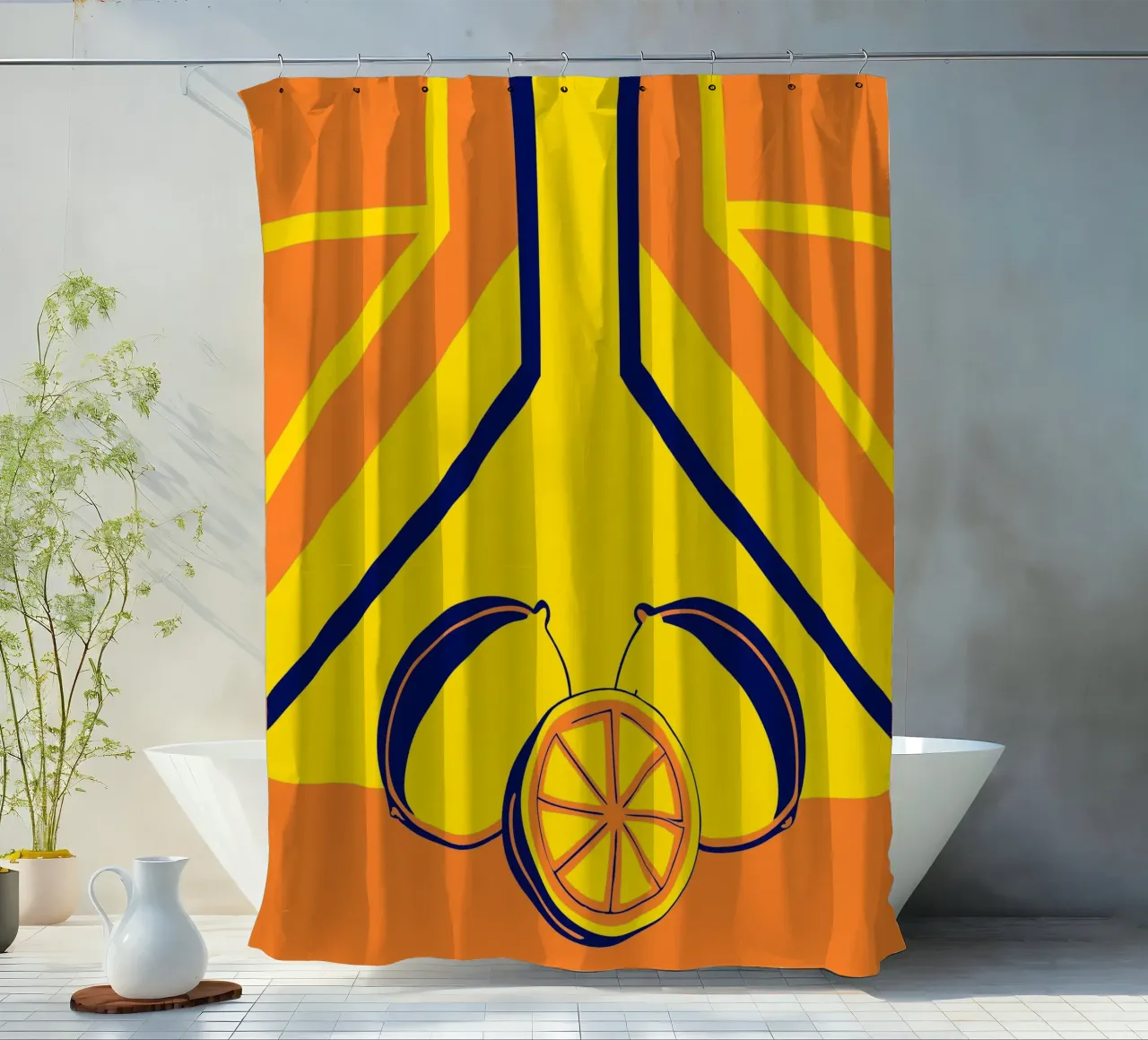 Gelbe Zitrone Duschvorhang von TODAY'S SHOP