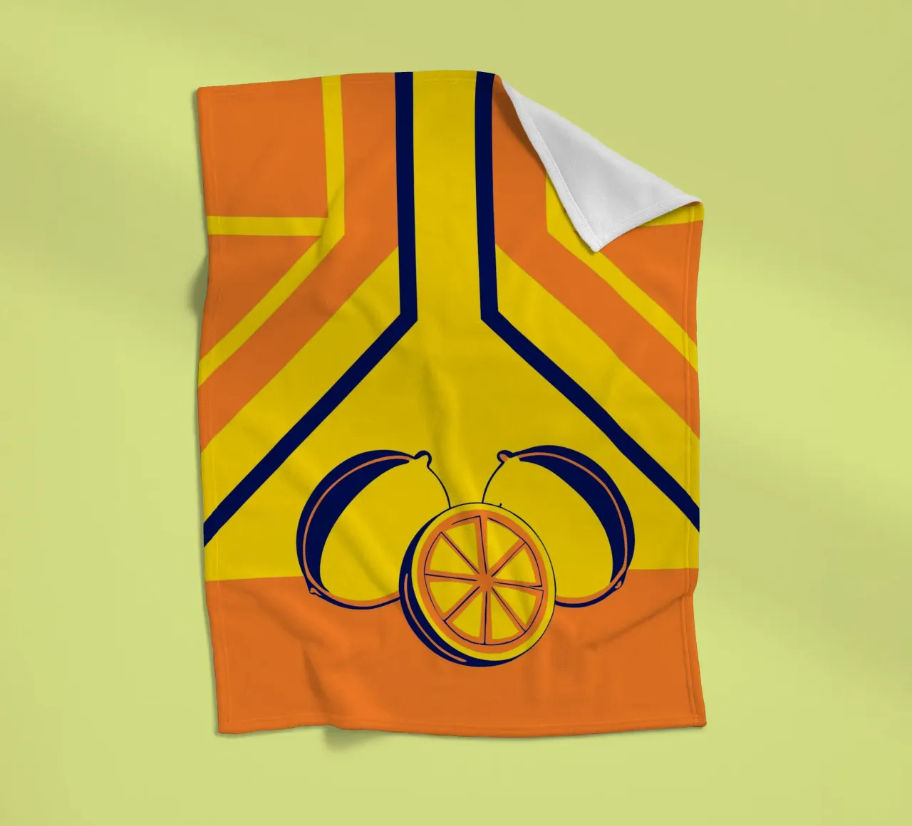 Gelbe Zitrone Fleecedecke von TODAY'S SHOP