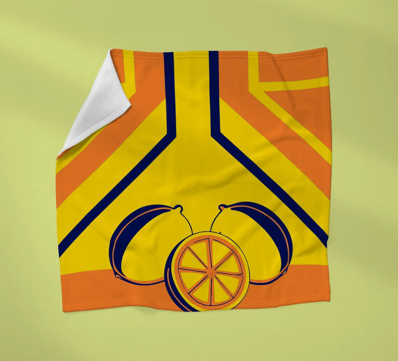 Gelbe Zitrone Fleecedecke von TODAY'S SHOP