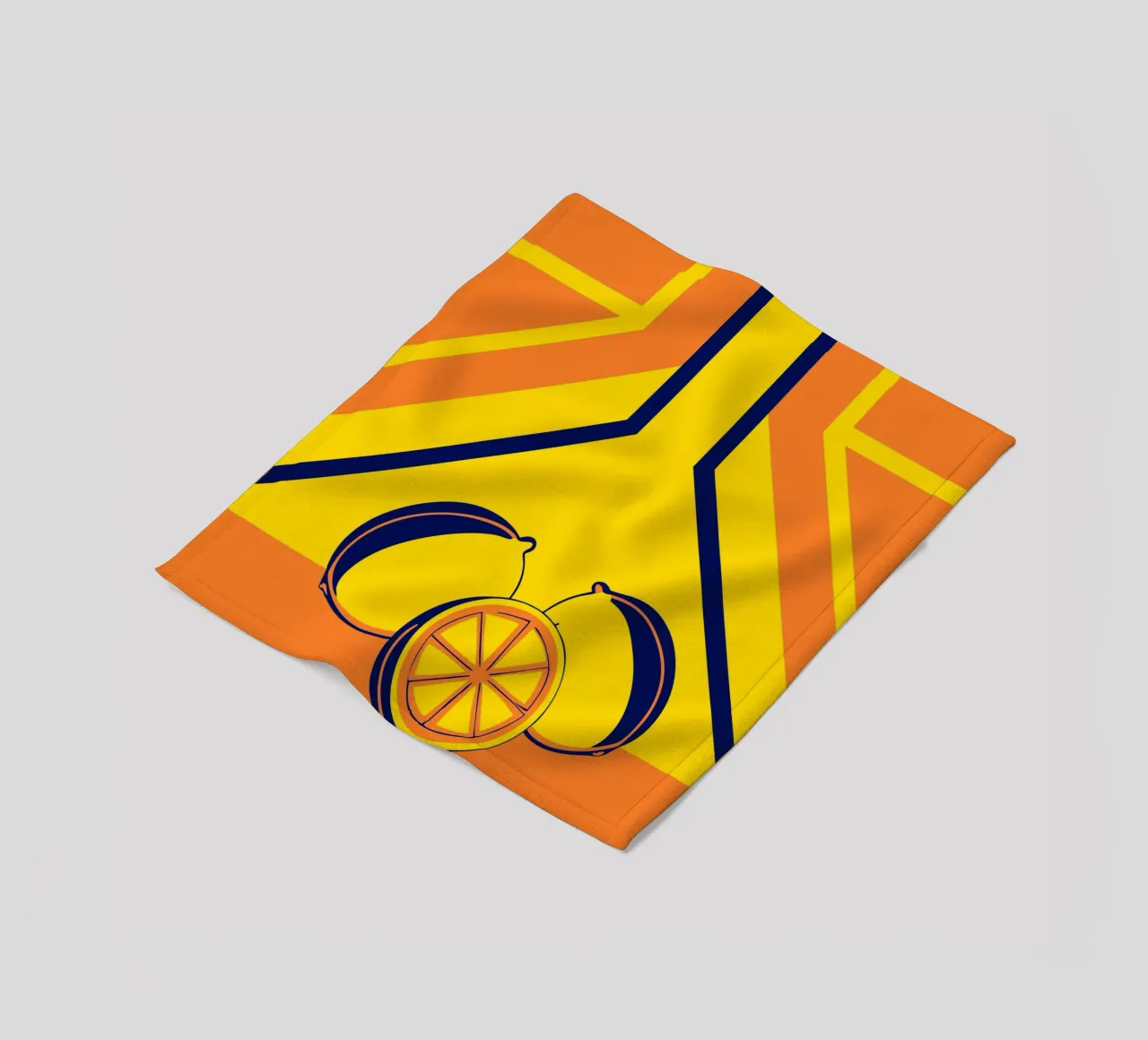 Gelbe Zitrone Fleecedecke von TODAY'S SHOP