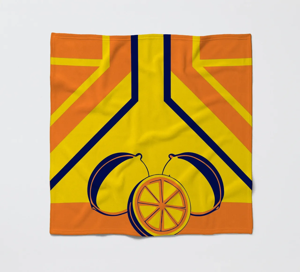 Gelbe Zitrone Fleecedecke von TODAY'S SHOP